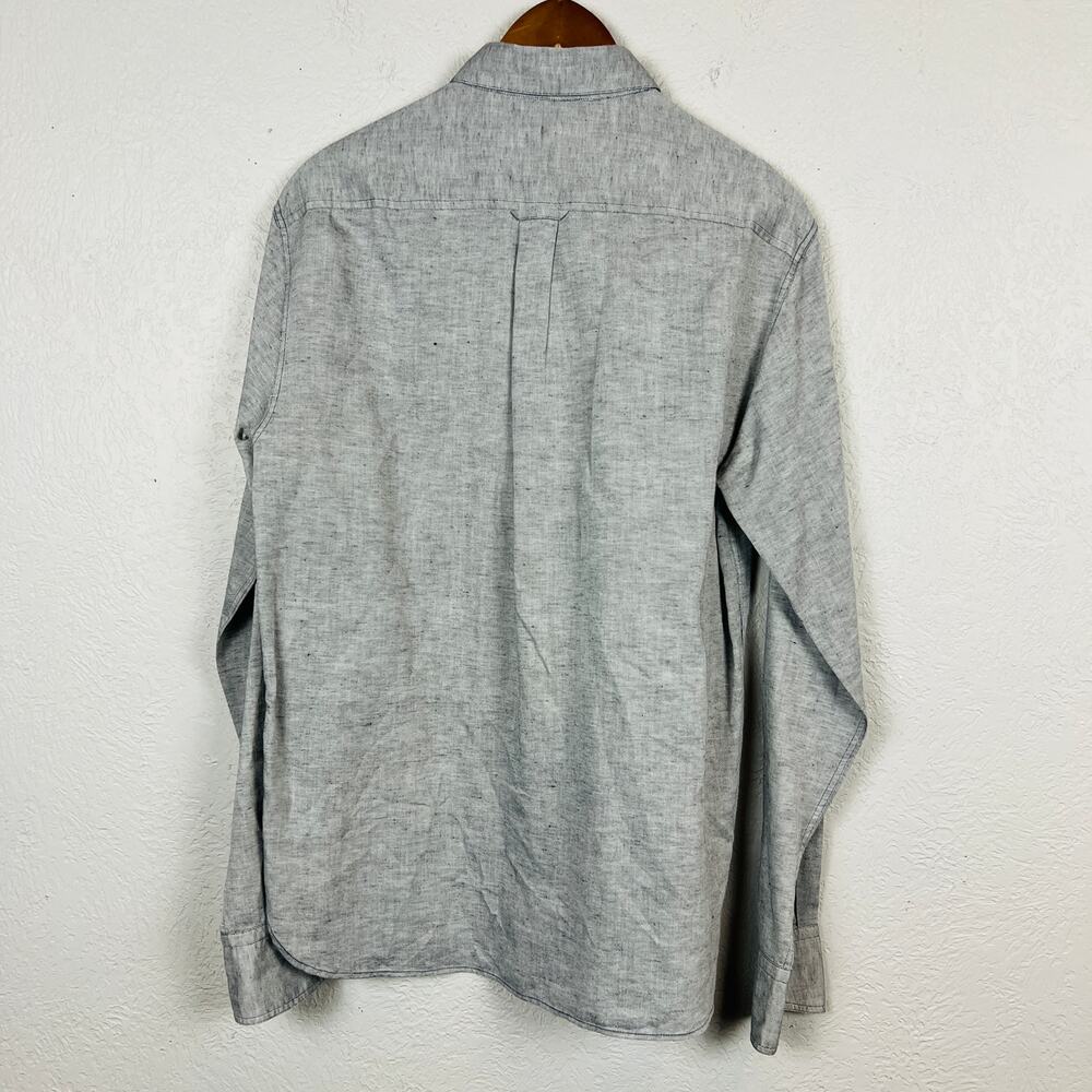 Rag & Bone Button Up Shirt Long Sleeve Tailored Workwear Heather Grey - M - Picture 3 of 6